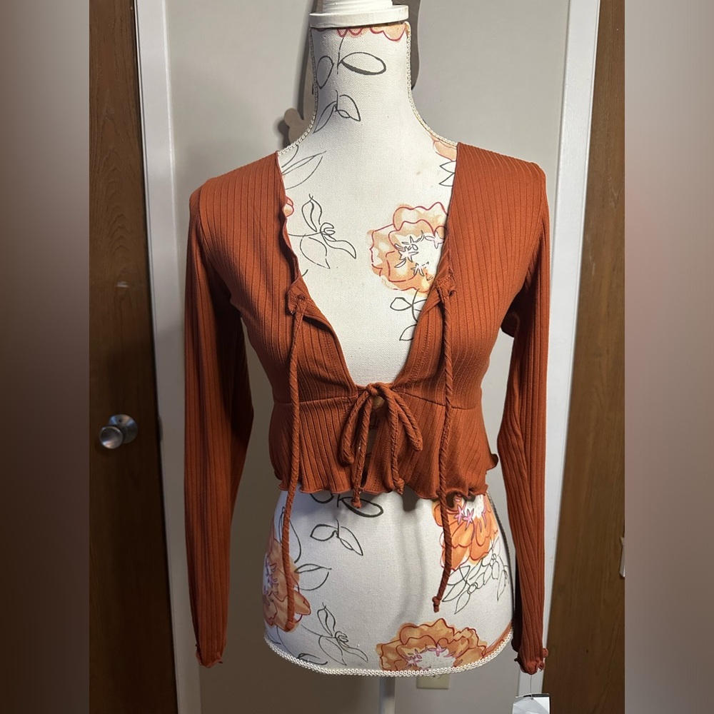 Tie Front Crop Blouse by Moa Moa